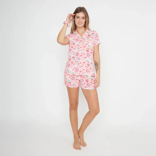 Kayser Rosado de Mujer modelo Pijama Short Mujer Abotonado + Colet Mujer 70.1118-Ros mujer 2025081316533679379  