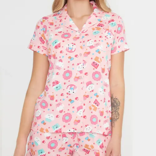 Kayser Pijama Short Mujer Abotonado + Colet Mujer 70.1118-Ros