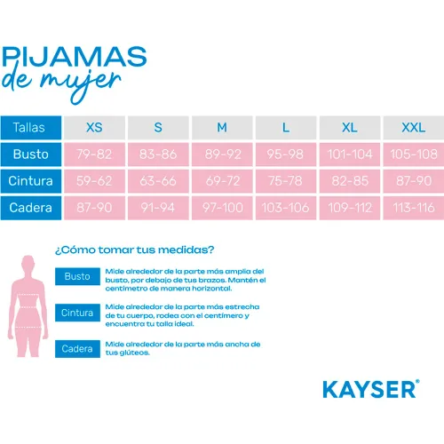 Kayser Pijama Short Mujer D7075-Azu