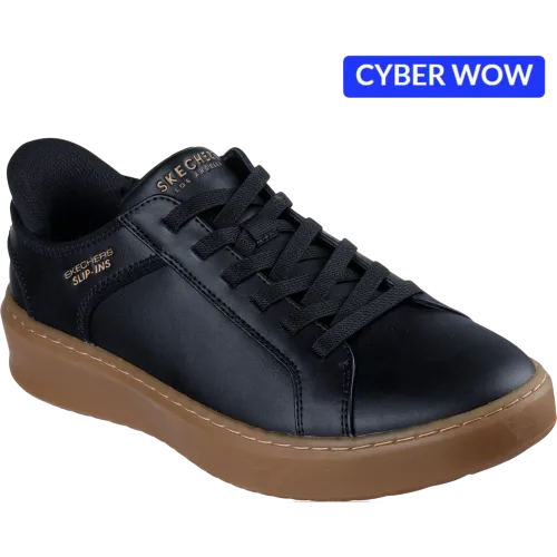 Zapatillas Skechers Urbanas Hombre Court Break Slip-Ins color negro | Platanitos