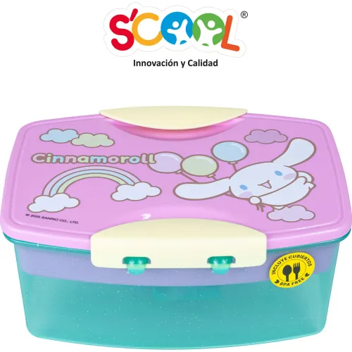 Scool  modelo Taper 1.1 Lt Con División Y Cubiertos Cinnamoroll 2025081419571455856  