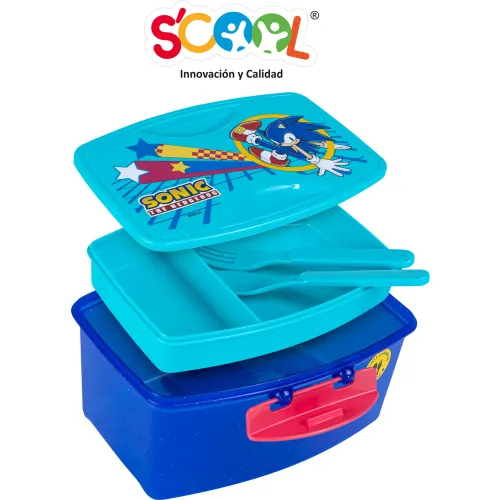 Scool Taper 1.1 Lt Con División Y Cubiertos Sonic