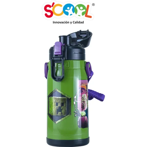 Scool Tomatodo Térmico Sin Caña 400ml Minecraft