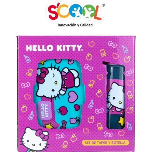 Scool Set Regalo Pp Botella + Taper Hello Kitty