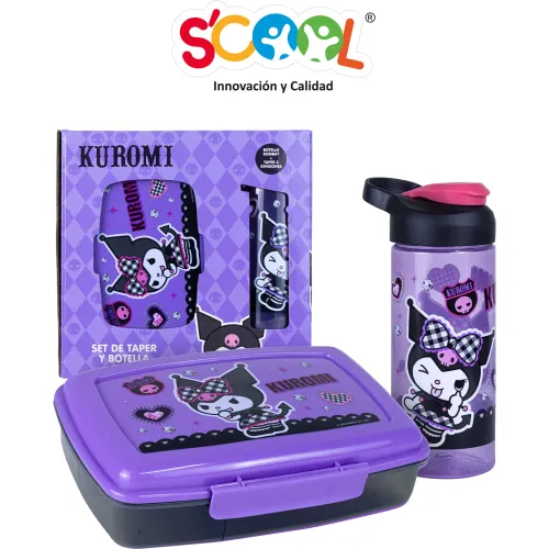 Scool  modelo Set Regalo Pp Botella + Taper Kuromi 2025081419571455952  