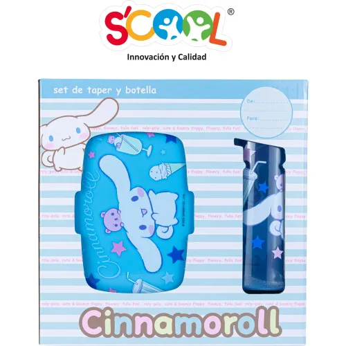 Scool Set Regalo Pp Botella + Taper Cinnamoroll