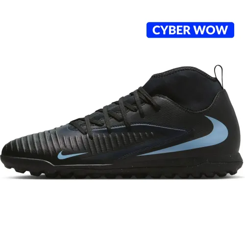 Zapatillas Nike De Futbol Hombre Phantom 6 High Club Tf color negro | Platanitos