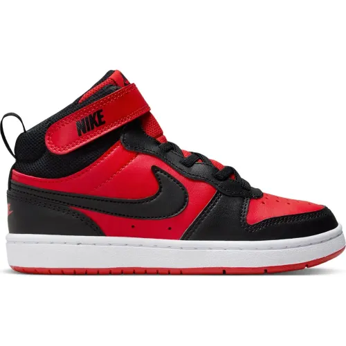 Nike Rojo de Niña / Niño modelo Zapatillas Urbanas Juvenil Court Borough Mid 2 rojos rojas roja negros negra negras textiles niña 2025081617462749731 Textil Eva