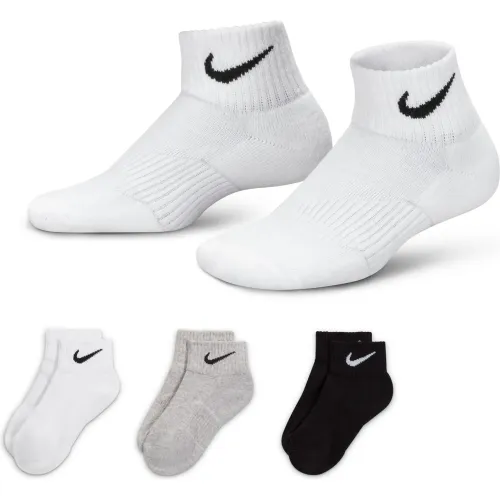 Nike Medias Cortas Sportswear Juvenil Performance Cushion Ankle - 3 Pares