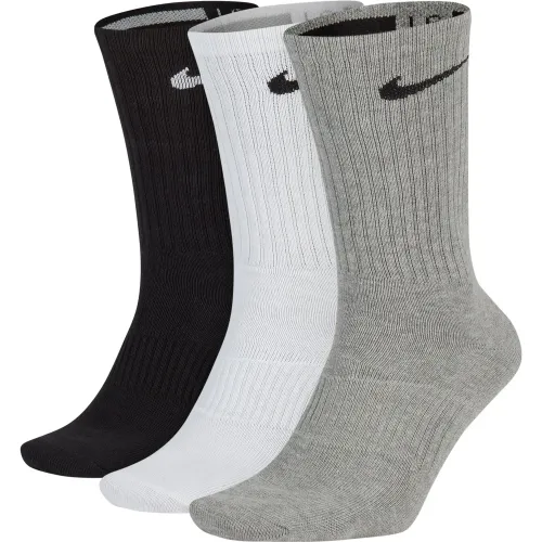 Hombre Mujer Nike Negro Medias Largas Training Unisex Performance Lightweight - 3 Pares