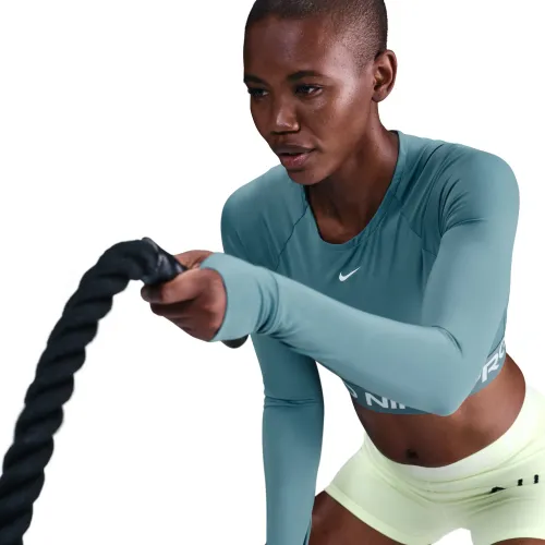 Nike Polo Manga Larga Crop Training Mujer Dri-Fit Pro 365