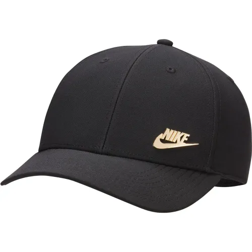 Hombre Mujer Nike Negro Gorra Sportswear Unisex Dri-Fit Club Metal Logo