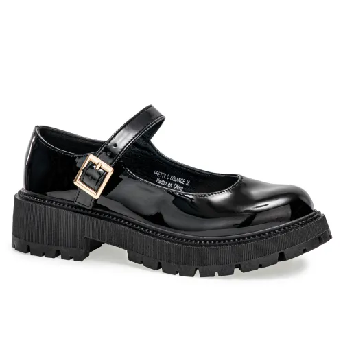 Platanitos Negro de Mujer modelo Calzado Dama C Solange negros sintéticos mujer 2025082020573484374 Sintético Sintético