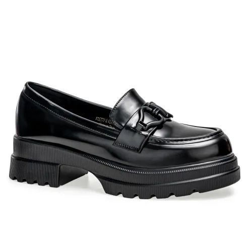 Platanitos Negro de Mujer modelo Mocasin Dama M Agatha negros sintéticos mujer 2025082020573484482 Sintético Sintético