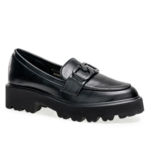 Platanitos Negro de Mujer modelo Mocasin Dama M Yalitza negros sintéticos mujer 2025082020573484518 Sintético Sintético