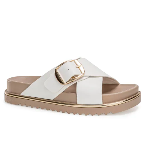 Platanitos Blanco de Mujer modelo Sandalia Dama S Leah blancos sintéticos mujer 2025082020573484590 Sintético Sintético