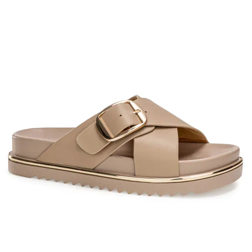 Platanitos Beige de Mujer modelo Sandalia Dama S Leah pieles sintéticos mujer 2025082020573484626 Sintético Sintético