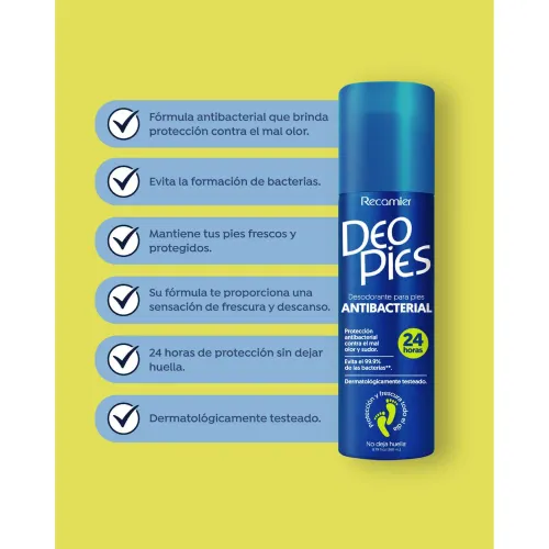 DEO PIES Desodorante Para Pies Antibacterial 260ml