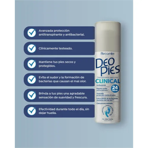 DEO PIES Desodorante Para Pies Clinical 260ml