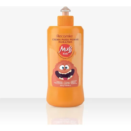MUSS KIDS Crema De Peinar Durazno Frasco 300gr