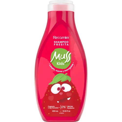 MUSS KIDS Rosado de Bebita / Bebito modelo Shampoo Muss Kids Fresita 400ml bebita 2025082022145967067  