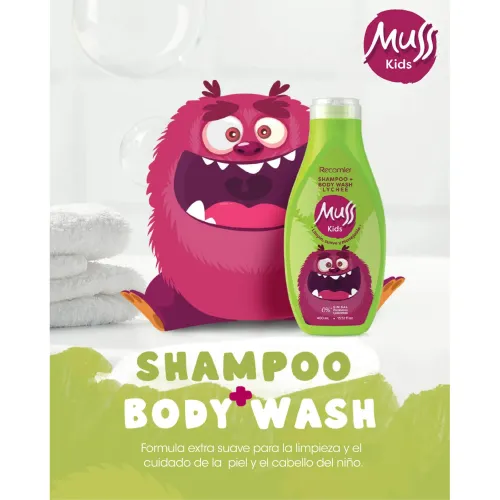 MUSS KIDS Shampoo Niños Dual Frasco 400ml