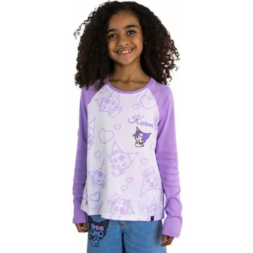 KUROMI Blanco de Niña modelo Polo Moda Manga Larga Niña Kuromi Kur-01 blancos niña 2025082521561295865  