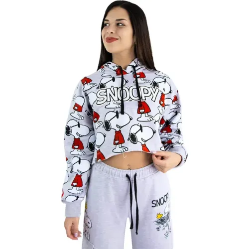 SNOOPY Plateado de Mujer modelo Polera Semicrop Mujer Snoopy Pea-00 plomos mujer 2025082521561296153  
