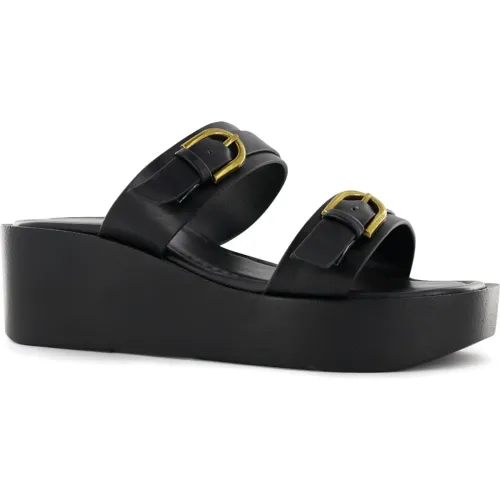 Impuls Negro de Mujer modelo Sandalias Cuña Mujer Adaya08 negros mujer 2025082619510852873 PU PU