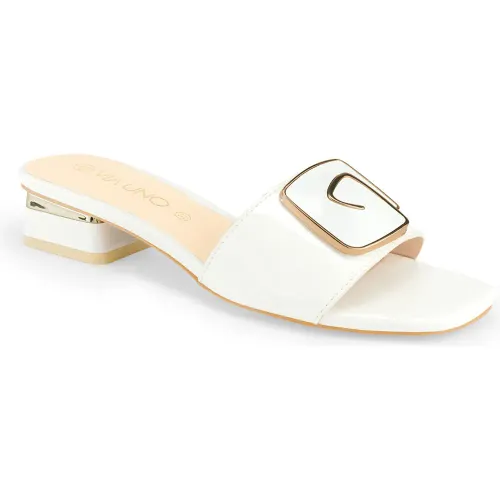 VIA UNO Blanco de Mujer modelo Sandalia Mujer 6f8103-7 mujer 2025082703465481907 Cuero Caucho