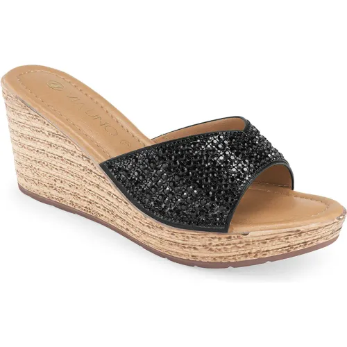 VIA UNO Negro de Mujer modelo Sandalia Cuña Mujer 2b3609-2 negros mujer 2025082703465481967 PU Caucho