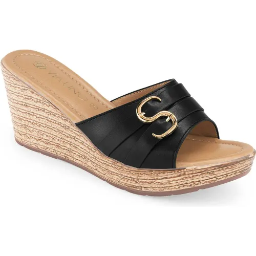 VIA UNO Negro de Mujer modelo Sandalia Cuña Mujer 2b3609-8 negros mujer 2025082703465481997 PU PU