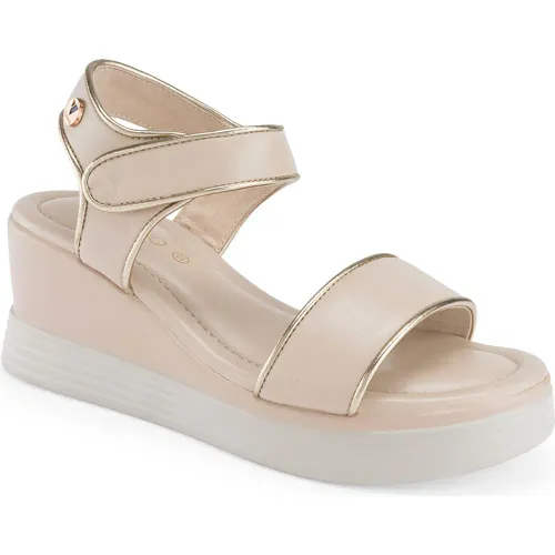 VIA UNO Beige de Mujer modelo Sandalia Mujer 9t2839-11 beiges mujer 2025082703465482057 PU PU