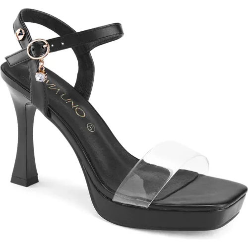 VIA UNO Negro de Mujer modelo Sandalia Fiesta Plataforma Mujer 15c784-33 negros mujer 2025082703465482192 Cuero Caucho