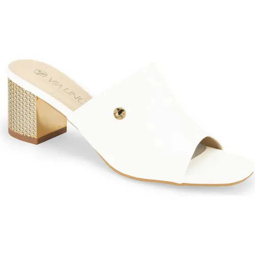 VIA UNO Blanco de Mujer modelo Sandalia Fiesta Mujer 2g9778-1 mujer 2025082703465482477 Cuero Caucho