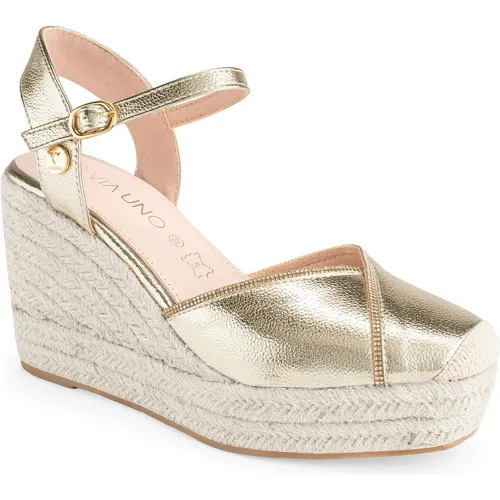 VIA UNO  de Mujer modelo Sandalia Plataforma Mujer 39529-1 mujer 2025082703465482672 CUERO/PU Caucho