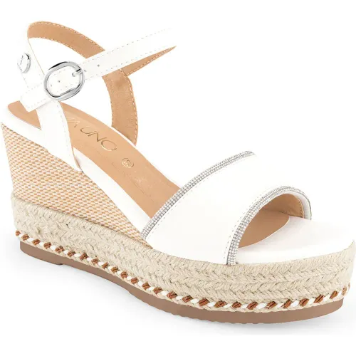VIA UNO Blanco de Mujer modelo Sandalia Plataforma Mujer 6w6415-36 mujer 2025082703465482687 CUERO/PU PU