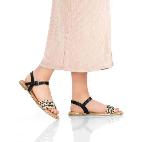 VIA UNO Sandalia Flat Mujer 6w9223-19