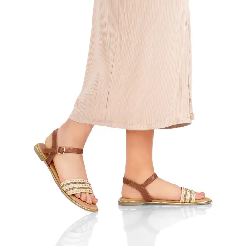 VIA UNO Sandalia Flat Mujer 6w9223-19