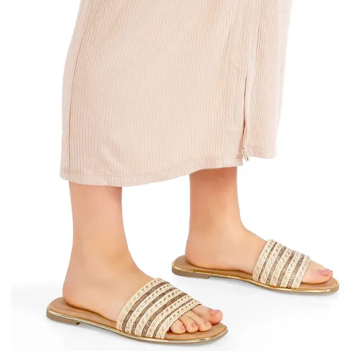 VIA UNO Sandalia Flat Mujer 6w9223-25