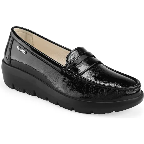 VIA UNO Negro de Mujer modelo Mocasin Cuña Mujer 3y9422-5 negros mujer 2025082703465482807 Cuero PU