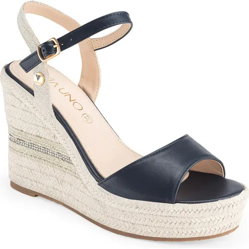 VIA UNO Azul de Mujer modelo Sandalia Plataforma Mujer Js17 mujer 2025082703465483212 Cuero Caucho