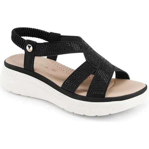 VIA UNO Negro de Mujer modelo Sandalia Mujer Js21 negros mujer 2025082703465483257 PU CAUCHO-TPU