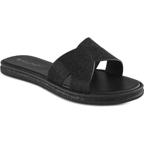 VIA UNO Negro de Mujer modelo Sandalia Flat Mujer Lc030218 negros mujer 2025082703465483467 PU Pvc