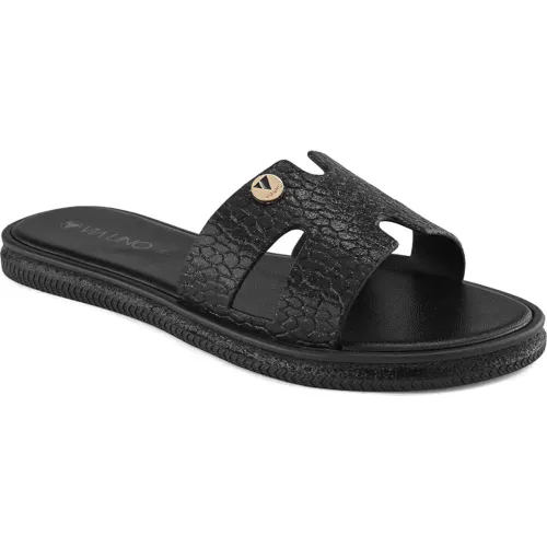 VIA UNO Negro de Mujer modelo Sandalia Flat Mujer Lc030220 negros mujer 2025082703465483512 PU Pvc