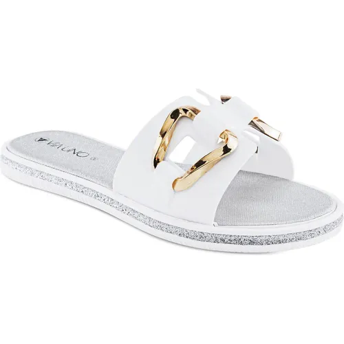 VIA UNO Blanco de Mujer modelo Sandalia Flat Mujer Lc042873 mujer 2025082703465483617 PU Pvc