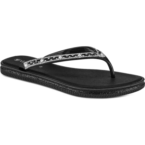 VIA UNO Negro de Mujer modelo Sandalia Flat Mujer Lc044592 negros mujer 2025082703465483647 PU Pvc