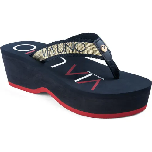 VIA UNO Azul de Mujer modelo Sandalia Cuña Mujer Cy-8002 navys mujer 2025082703465483752 EVA Eva