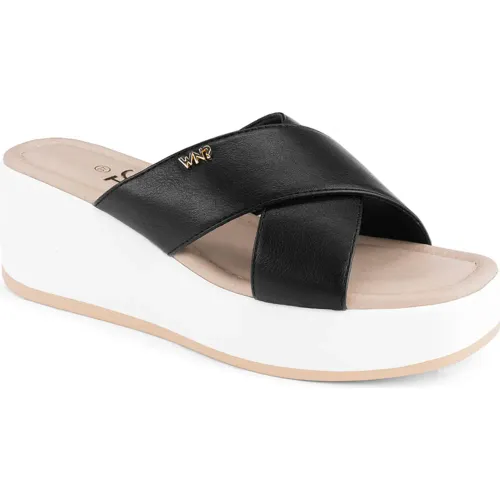 TIME CHOPPER  de Mujer modelo Sandalia Cuña Mujer 6z9561-6 blacks mujer 2025082703465483947 Cuero PU