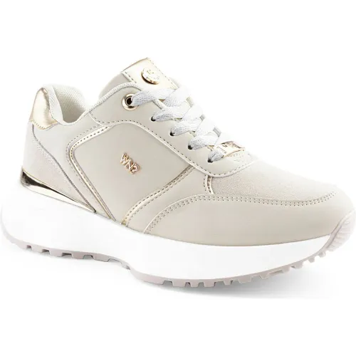 TIME CHOPPER Beige de Mujer modelo Zapatilla Cuña Mujer 188-17835 beiges textiles mujer 2025082703465484097 Textil Pvc